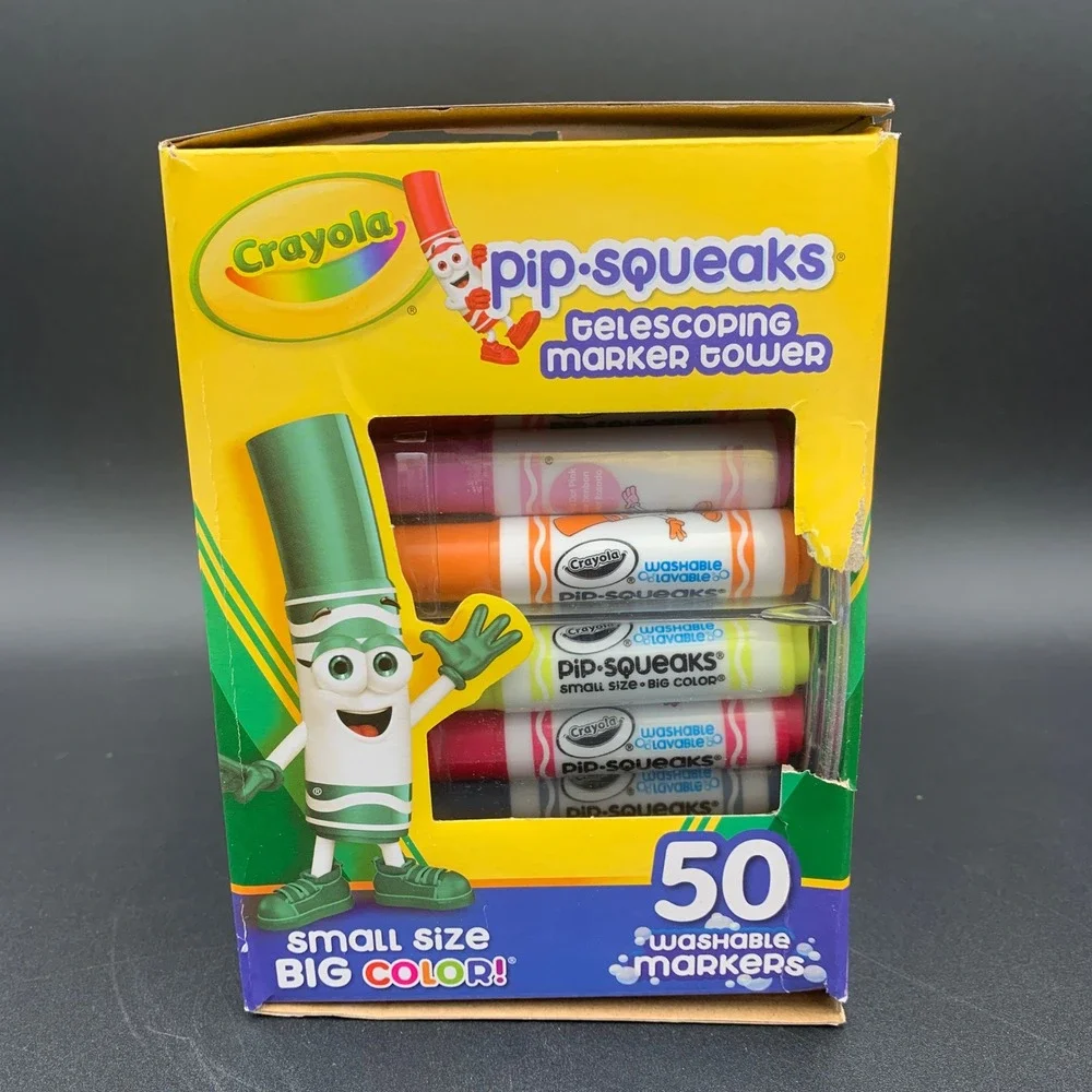 Crayola Pip-Squeaks Telescoping Marker Tower 50 Washable Markers 58-8750